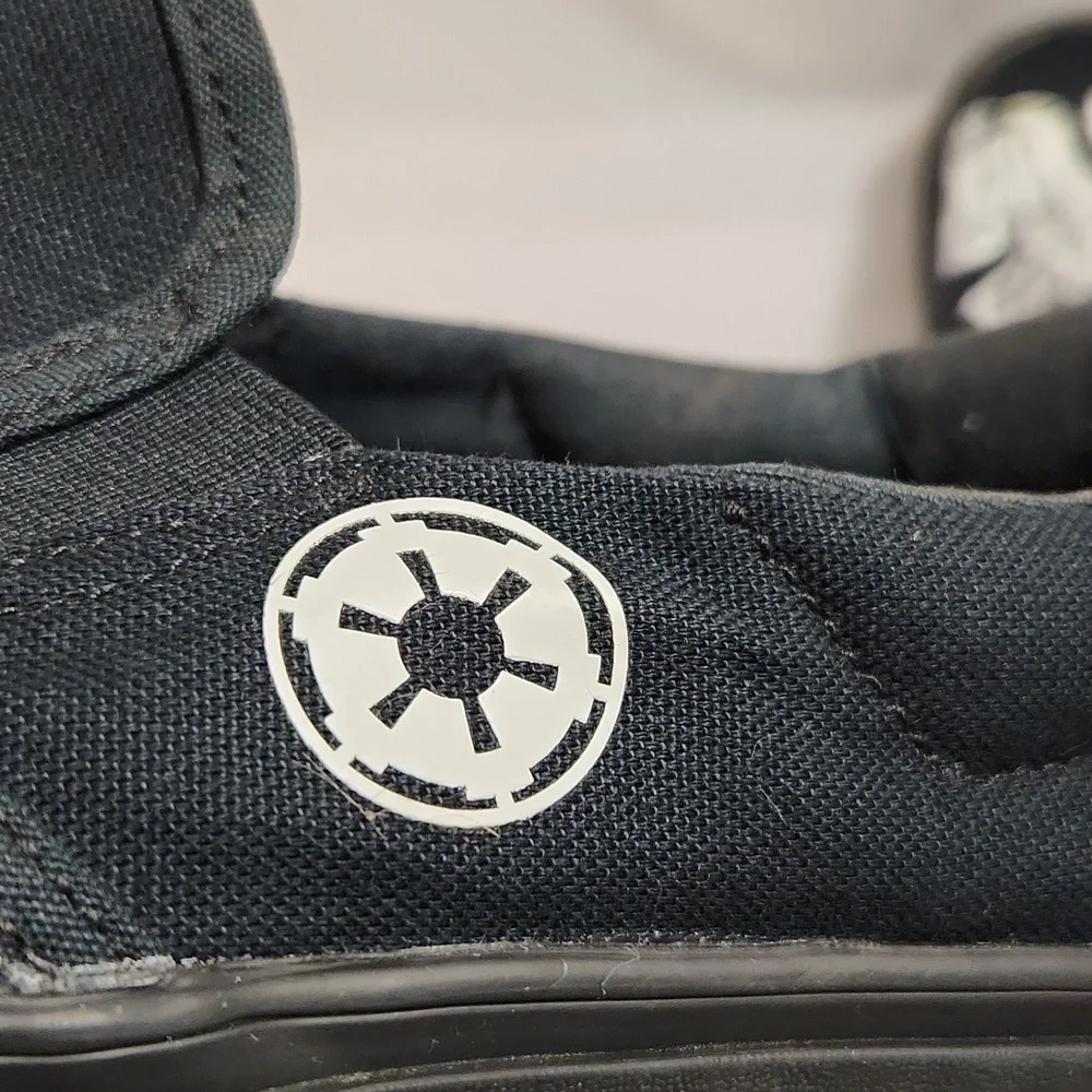 Adidas X Star Wars Court Rallye Black White Canvas Slip-On Sneakers (M Size 11)
